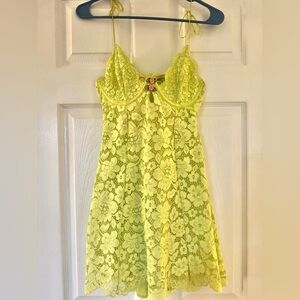 For Love And Lemons Lemon Lace Chemise